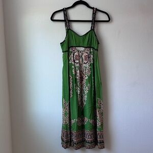 Tropical Midi Summer Dress, Size S